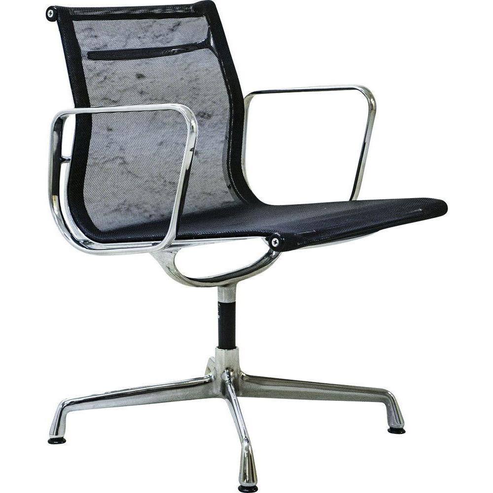 Fauteuil EA 107 Résille Noir de Charles &amp; Ray Eames - Vitra -Vintage-The Woods Gallery