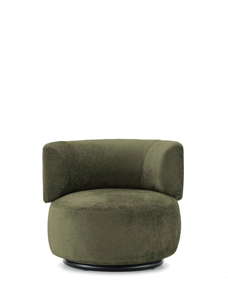 Fauteuil K-Wait tissu chenille de Rodolfo Dordoni - Kartell-Bordeaux-The Woods Gallery