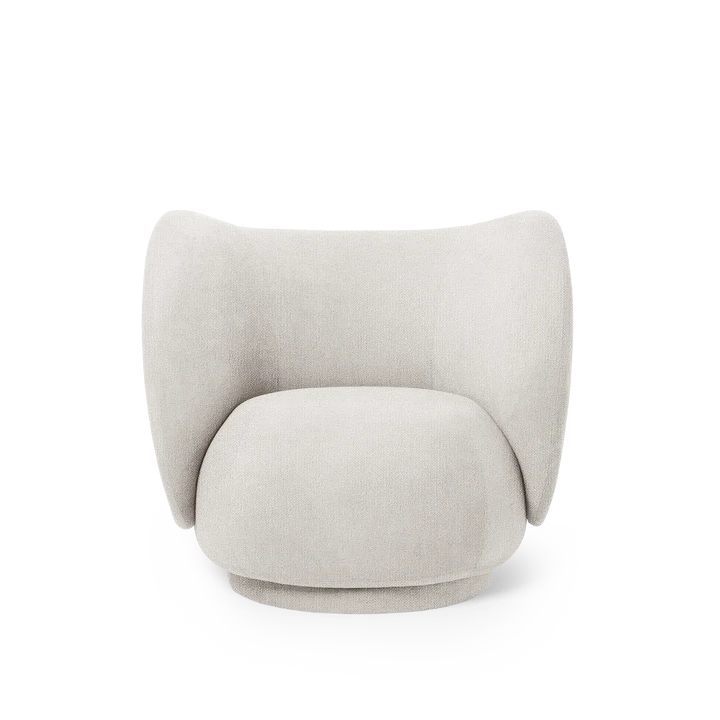 Fauteuil Rico Bouclé de Trine Andersen - Ferm Living-Blanc cassé-The Woods Gallery