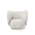 Fauteuil Rico Bouclé de Trine Andersen - Ferm Living-Blanc cassé-The Woods Gallery