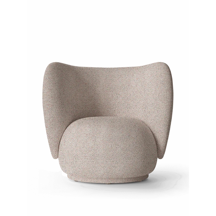 Fauteuil Rico - Confetti Bouclé - Ferm Living-Gris clair-The Woods Gallery