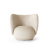 Fauteuil Rico - Faded Velvet - Ferm Living-Blanc cassé-The Woods Gallery