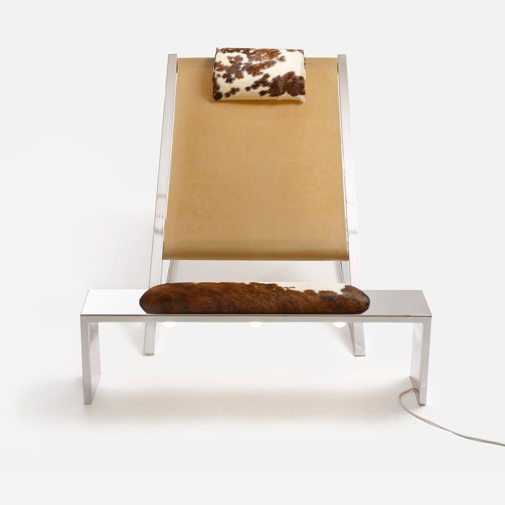 Fauteuil et Repose-Pieds Mies de Archizoom Associati / L 131 cm - Poltronova-The Woods Gallery