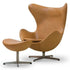 Fauteuil pivotant Egg Chair et Ottoman de Arne Jacobsen - Fritz Hansen - Vintage-The Woods Gallery