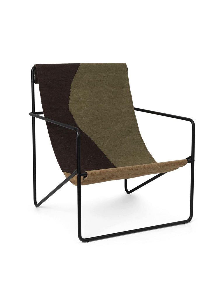Fauteuil transat Lounge Chair Desert de Trine Andersen - Ferm Living-Black - Dune-The Woods Gallery