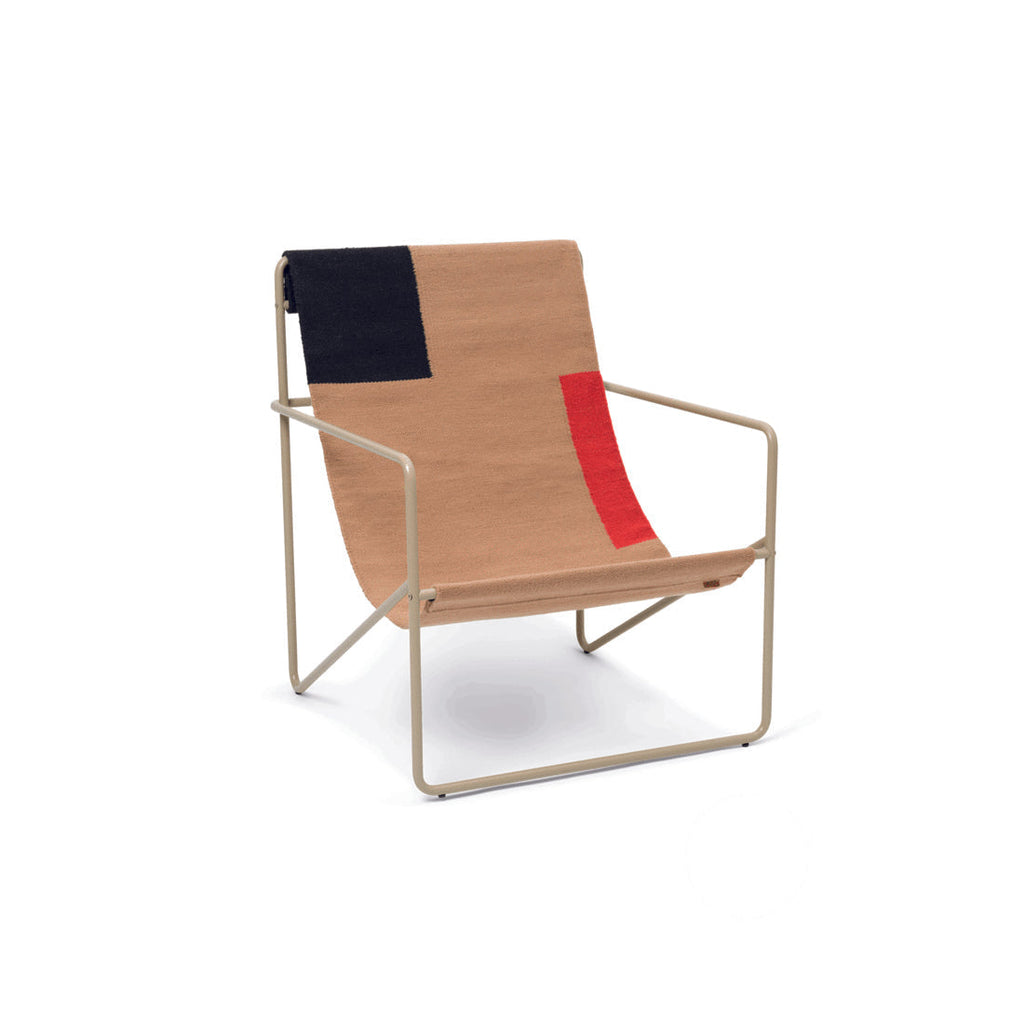 Fauteuil transat Lounge Chair Desert de Trine Andersen - Ferm Living-Cashmere - Block-The Woods Gallery