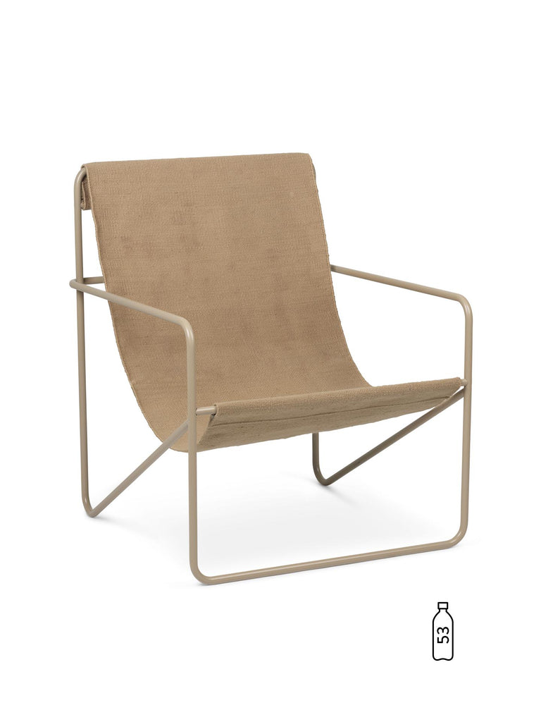 Fauteuil transat Lounge Chair Desert de Trine Andersen - Ferm Living-Cashmere - Sand-The Woods Gallery