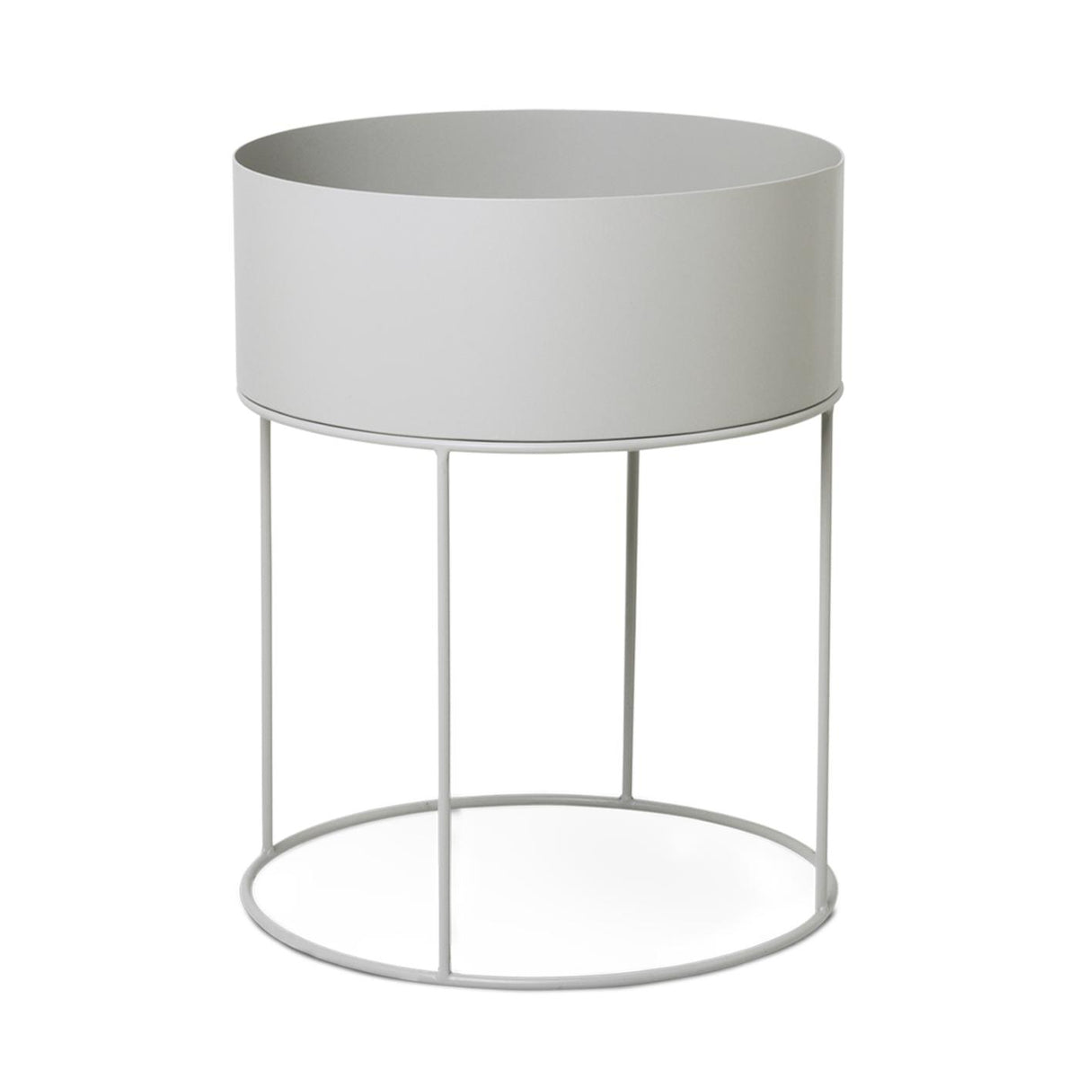 Jardinière Plant Box Round de Trine Andersen - Ferm Living-Gris clair-The Woods Gallery