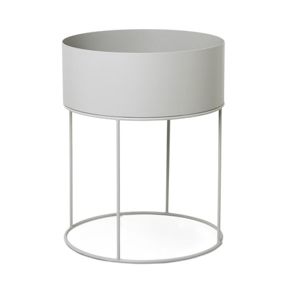 Jardinière Plant Box Round de Trine Andersen - Ferm Living-Gris clair-The Woods Gallery