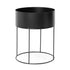 Jardinière Plant Box Round de Trine Andersen - Ferm Living-Noir-The Woods Gallery