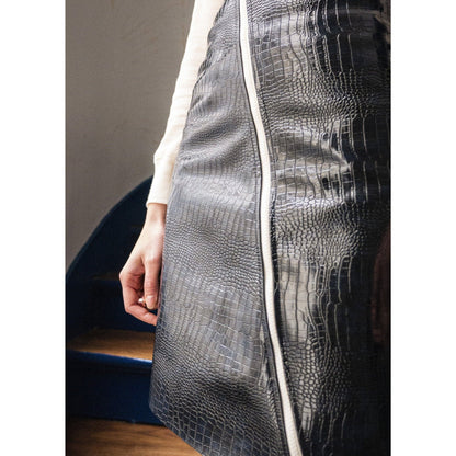 Jupe Bleue Faux Croco - The Woods-S-The Woods Gallery