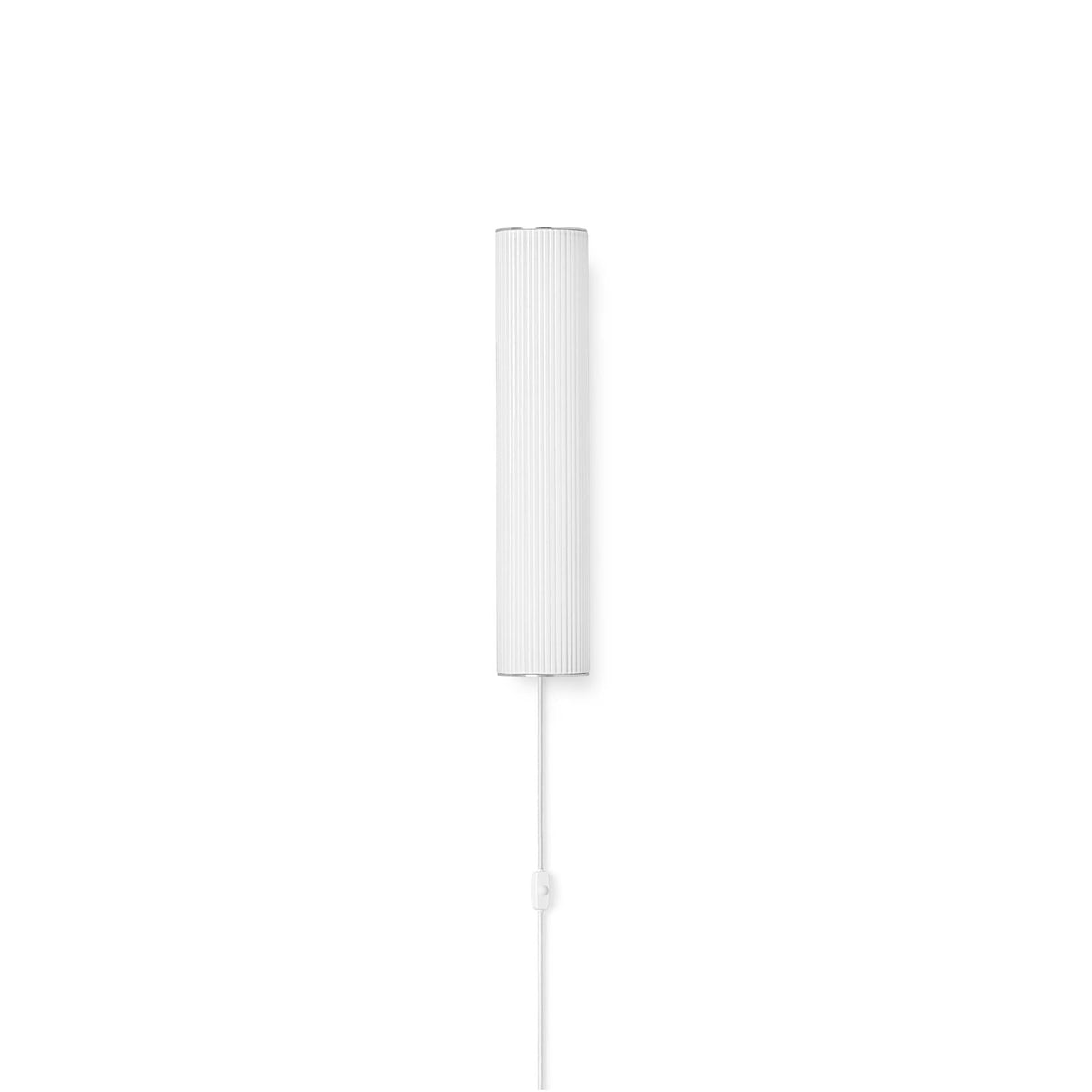 Lampe Vuelta Wall de Trine Andersen - Ferm Living-Blanc-Inox-Ø: 8.4 x H: 40 cm-The Woods Gallery