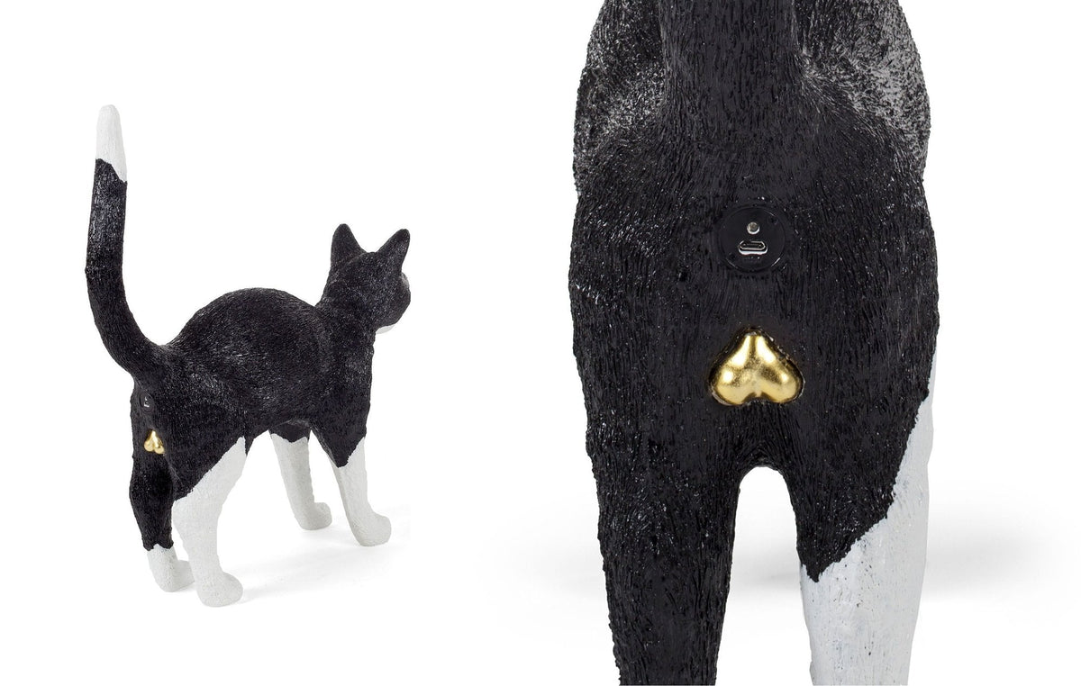 Lampe chat Jobby The Cat Noir et Blanc de Studio Job - Seletti-The Woods Gallery