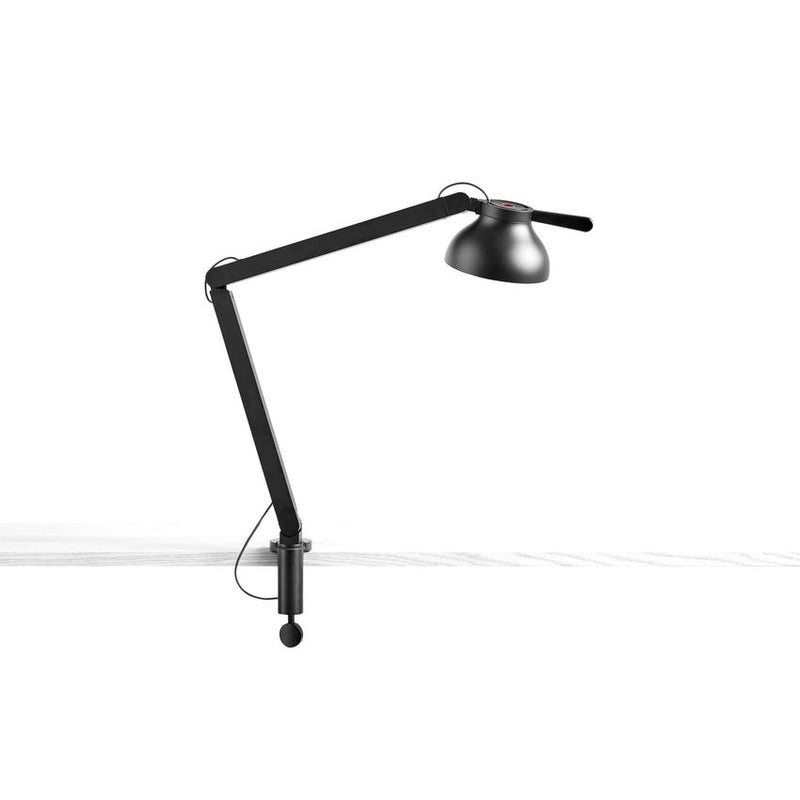 Lampe de bureau PC double arm with clamp de Pierre Charpin - Hay-Soft black-The Woods Gallery