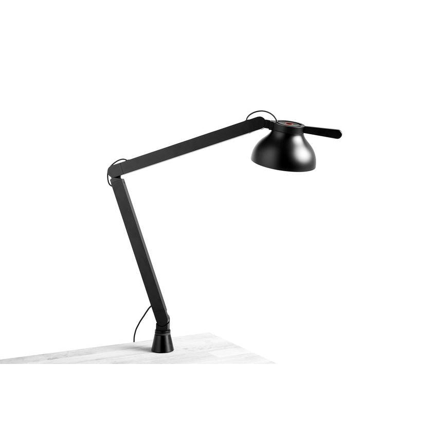 Lampe de bureau PC double arm with table insert de Pierre Charpin - Hay-Soft black-The Woods Gallery