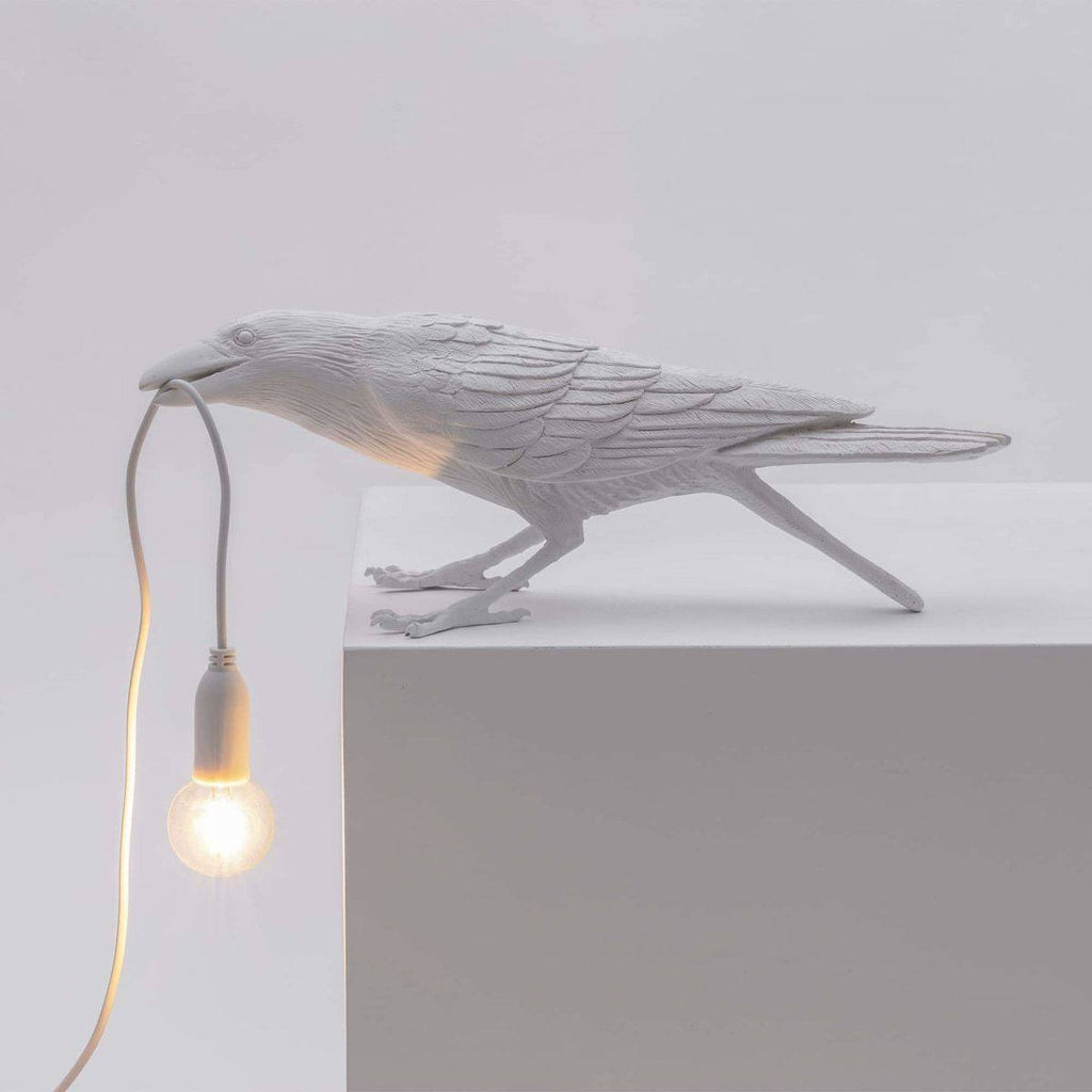 Lampe oiseau Bird Playing de Marcantonio - Seletti-Blanc-The Woods Gallery