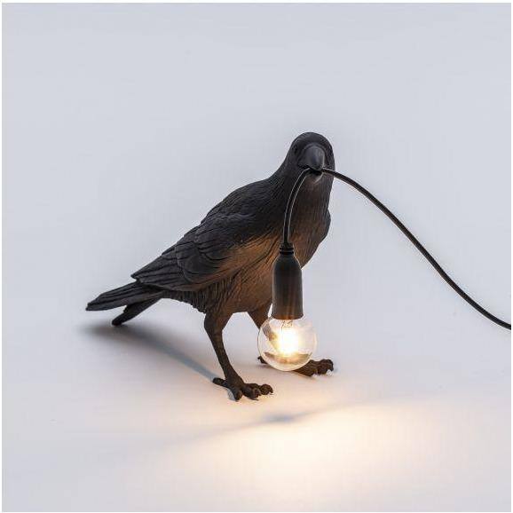 Lampe oiseau Bird Waiting de Marcantonio - Seletti-Blanc-The Woods Gallery