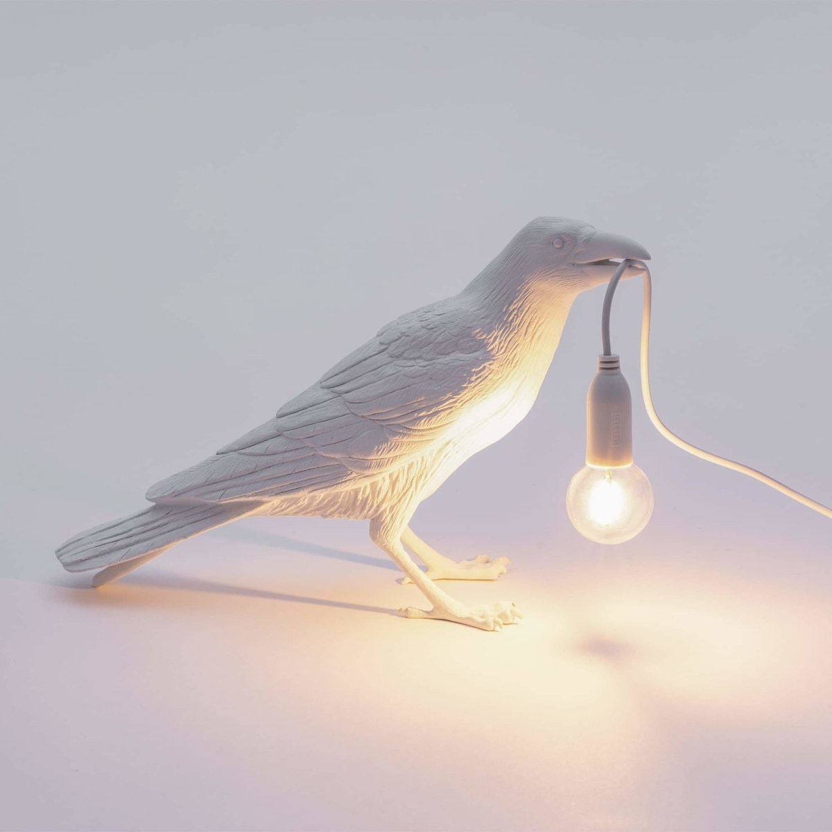 Lampe oiseau Bird Waiting de Marcantonio - Seletti-Blanc-The Woods Gallery