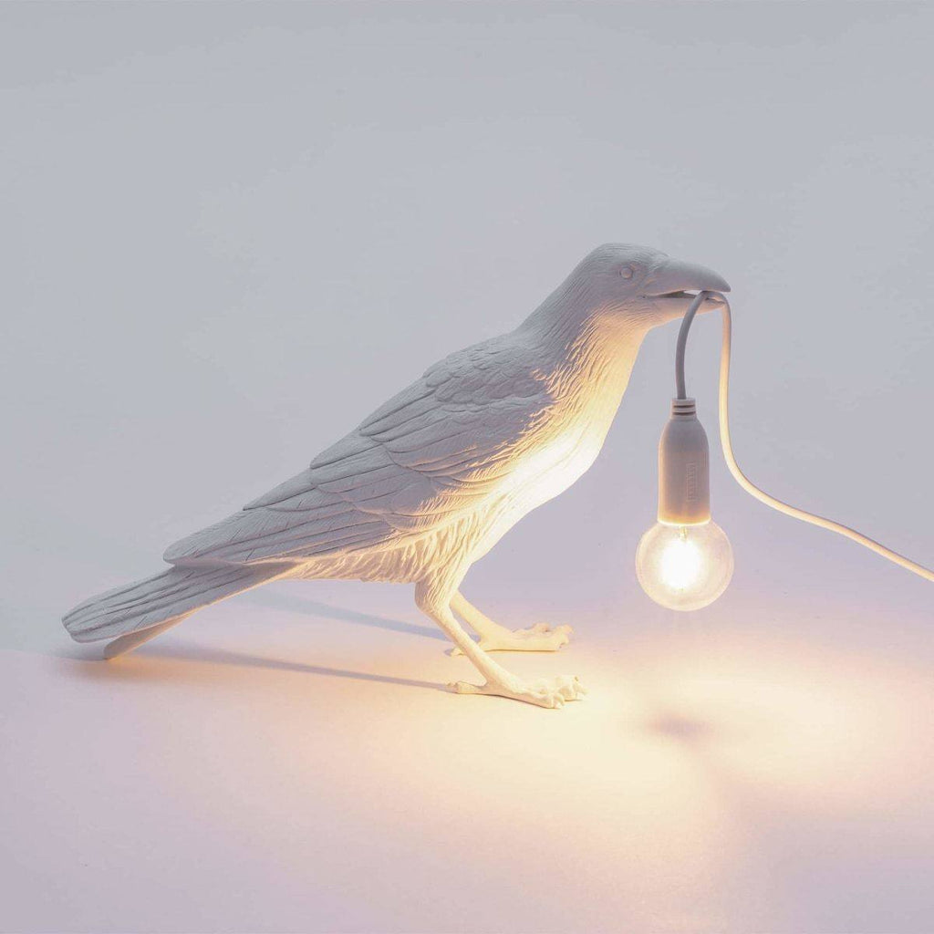 Lampe oiseau Bird Waiting de Marcantonio - Seletti-Blanc-The Woods Gallery