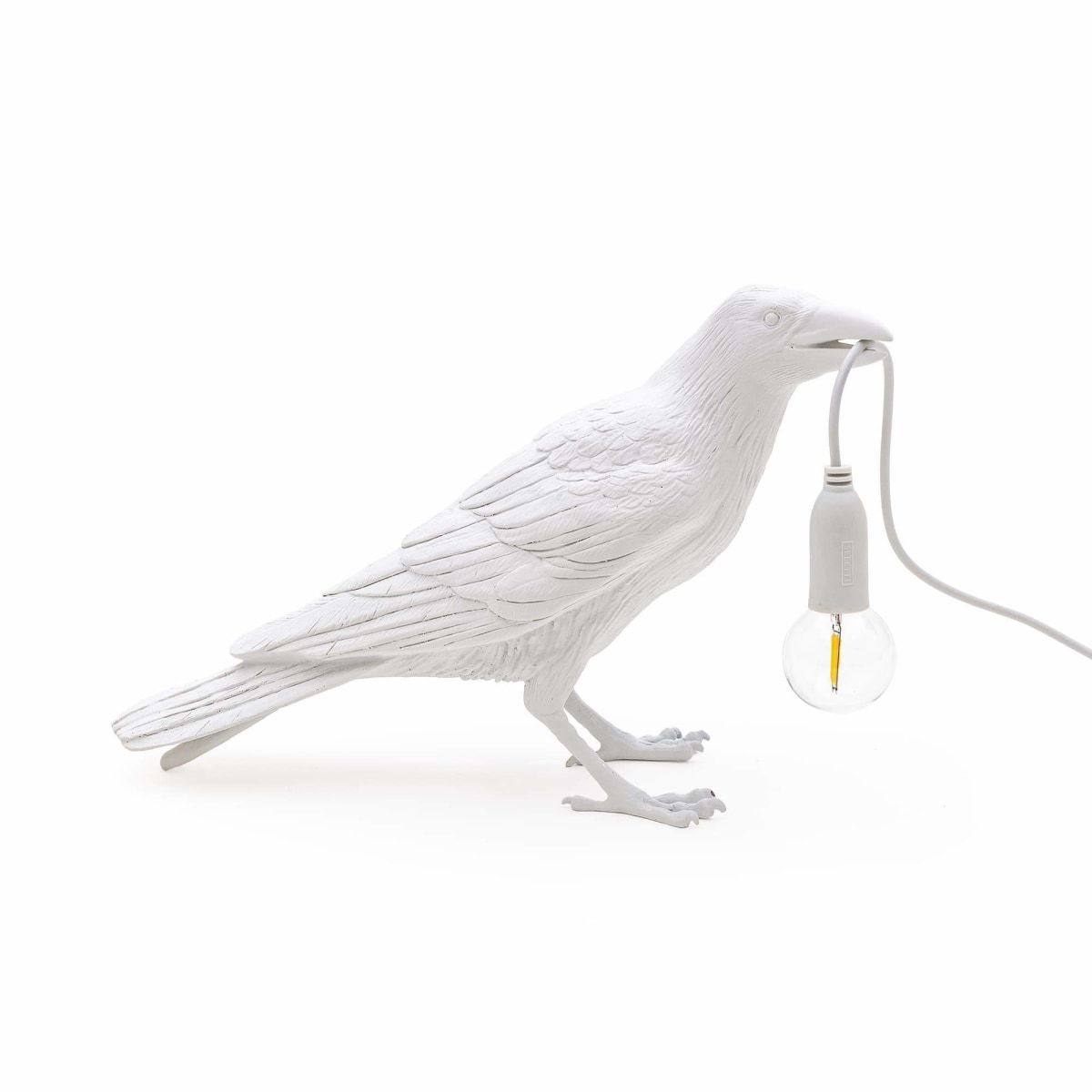 Lampe oiseau Bird Waiting de Marcantonio - Seletti-Blanc-The Woods Gallery