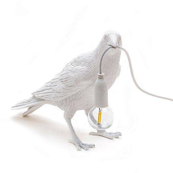 Lampe oiseau Bird Waiting de Marcantonio - Seletti-Blanc-The Woods Gallery