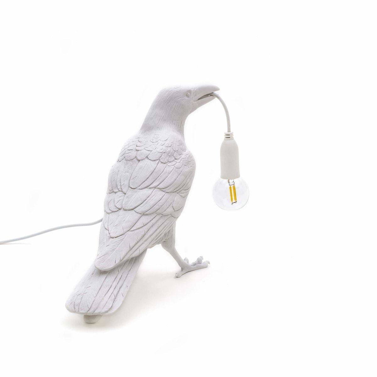 Lampe oiseau Bird Waiting de Marcantonio - Seletti-Blanc-The Woods Gallery