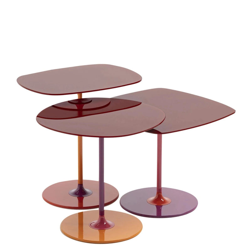 Lot de 3 tables d'appoint Thierry de Piero Lissoni - Kartell-Bleu-The Woods Gallery