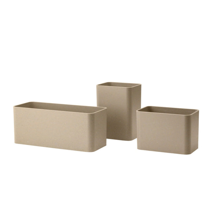 Set of 3 wall-mounted storage compartments 