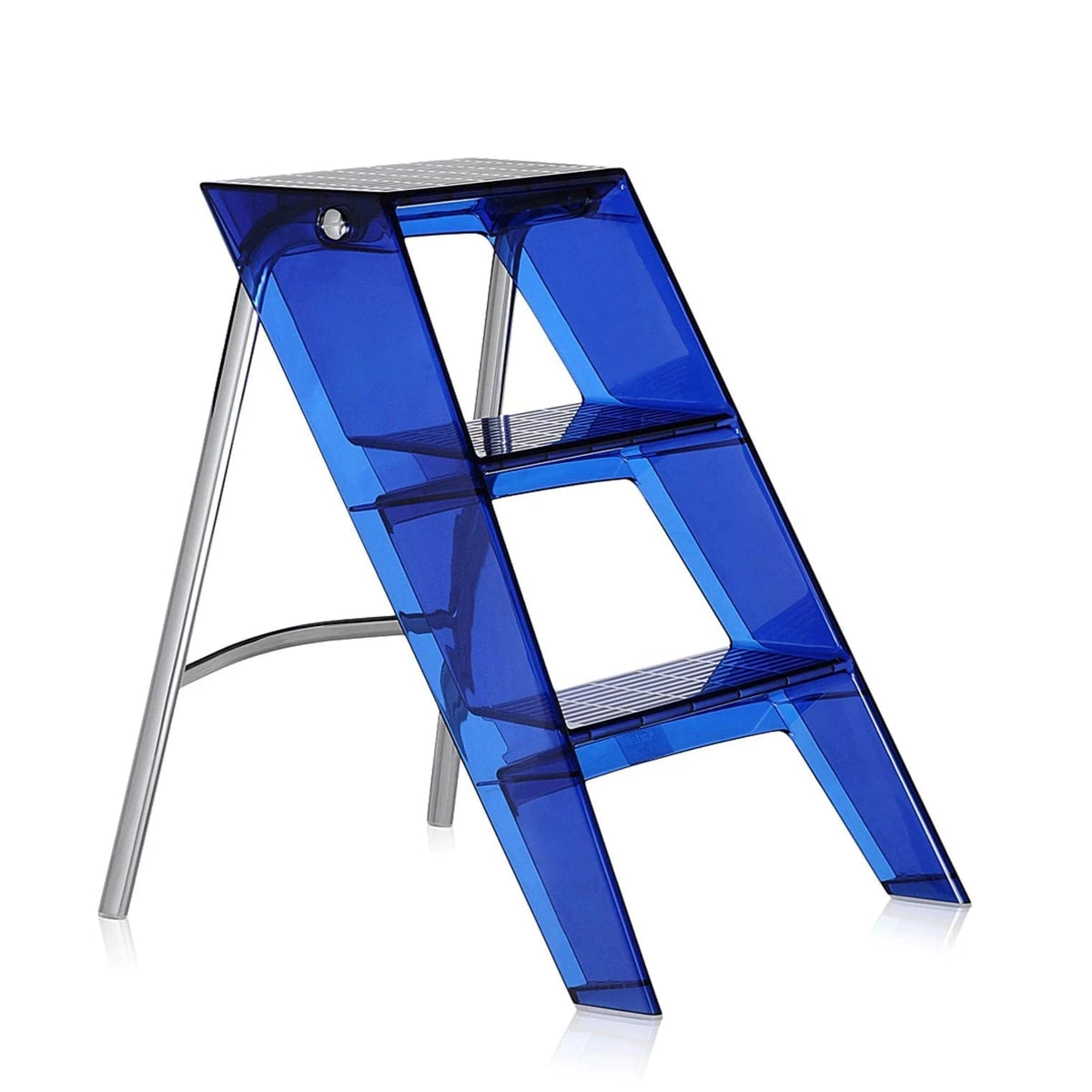 Marche pied - Escabeau Upper de Alberto Meda + Paolo Rizzatto - Kartell-Bleu-The Woods Gallery