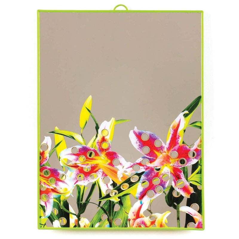 Miroir Flowers With Holes de ToiletPaper - Fleurs trouées - Seletti-The Woods Gallery