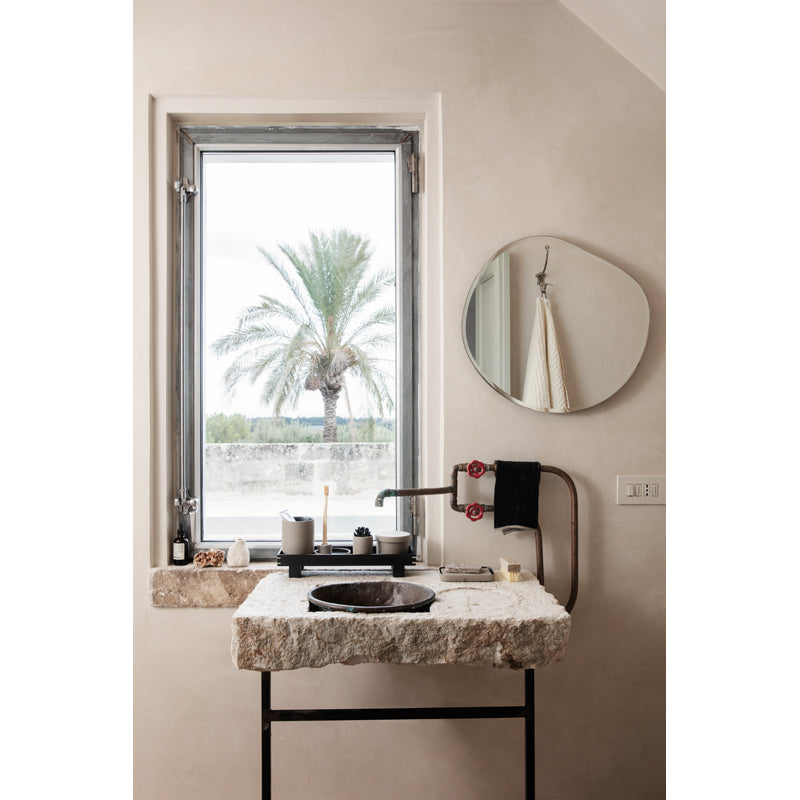Miroir Pond rond Small Laiton Doré de Trine Andersen - Ferm Living-The Woods Gallery