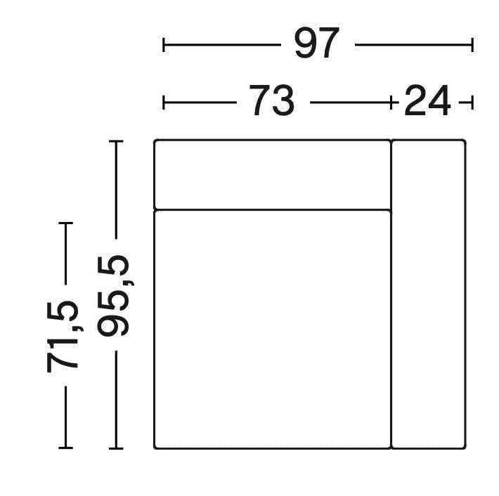 Module 1061 canapé Mags - accoudoir droit - Hay-Catégorie de prix 1-Blanc-The Woods Gallery