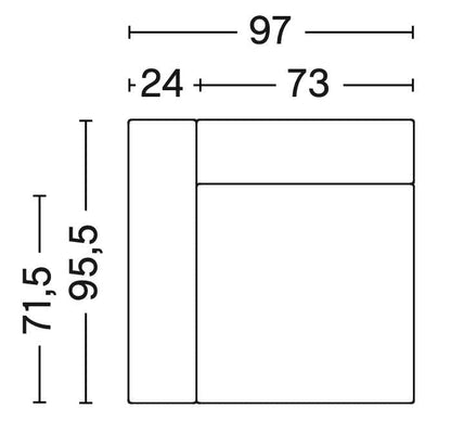 Module 1062 - Canapé Mags - accoudoir gauche - Hay-Catégorie de prix 1-Blanc-The Woods Gallery