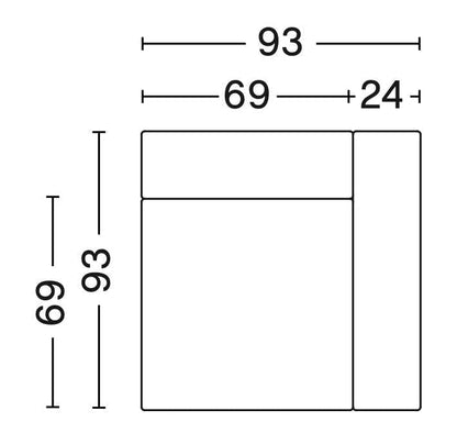 Module 1861 - canapé Mags - Module intérieur angle droit - Hay-Catégorie de prix 1-Blanc-The Woods Gallery