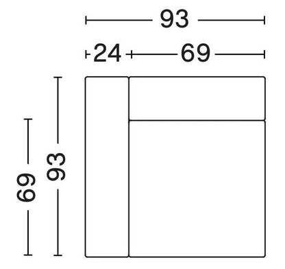 Module 1862 - canapé Mags - Module intérieur angle gauche - Hay-Catégorie de prix 1-Blanc-The Woods Gallery