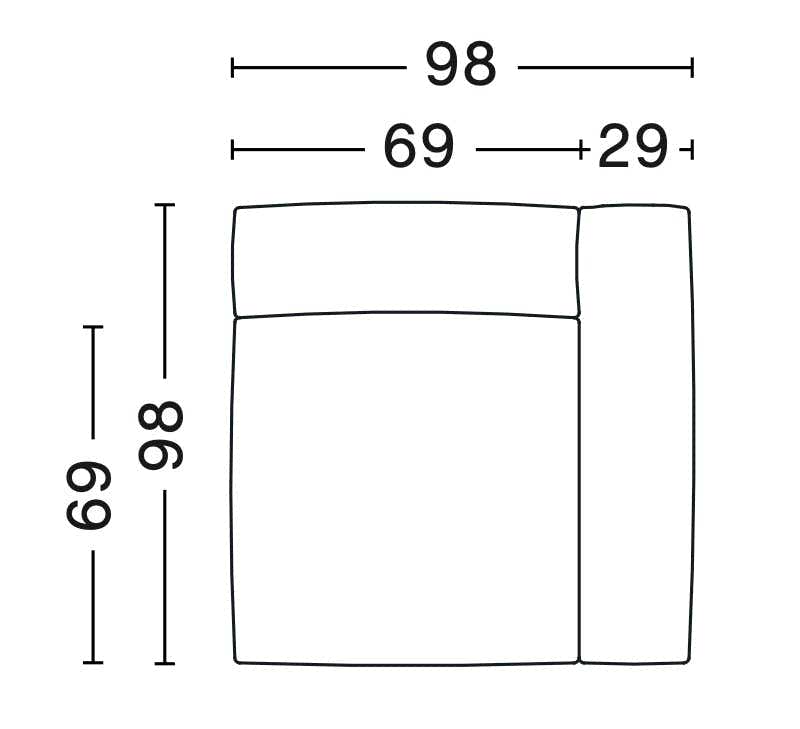 Module S1861 canapé Mags Soft- Module intérieur angle droit - Hay-Catégorie de prix 1-Blanc-The Woods Gallery