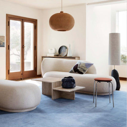 Ottoman Rico Boucle de Trine Andersen - Ferm Living-Blanc cassé-The Woods Gallery