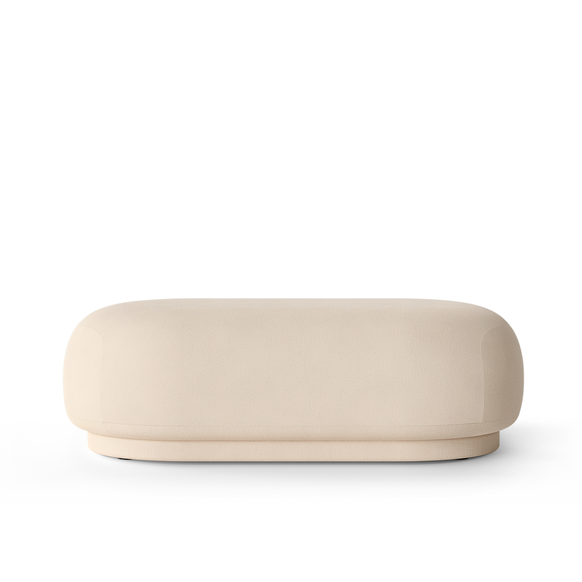 Ottoman Rico Brushed de Trine Andersen - Ferm Living-Blanc cassé-The Woods Gallery