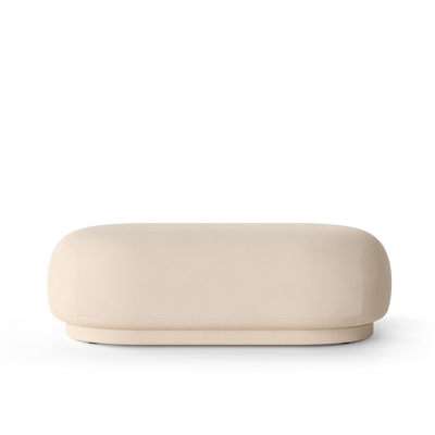 Ottoman Rico Brushed de Trine Andersen - Ferm Living-Blanc cassé-The Woods Gallery