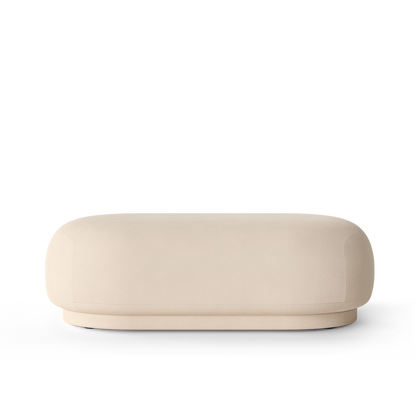 Ottoman Rico Brushed de Trine Andersen - Ferm Living-Blanc cassé-The Woods Gallery