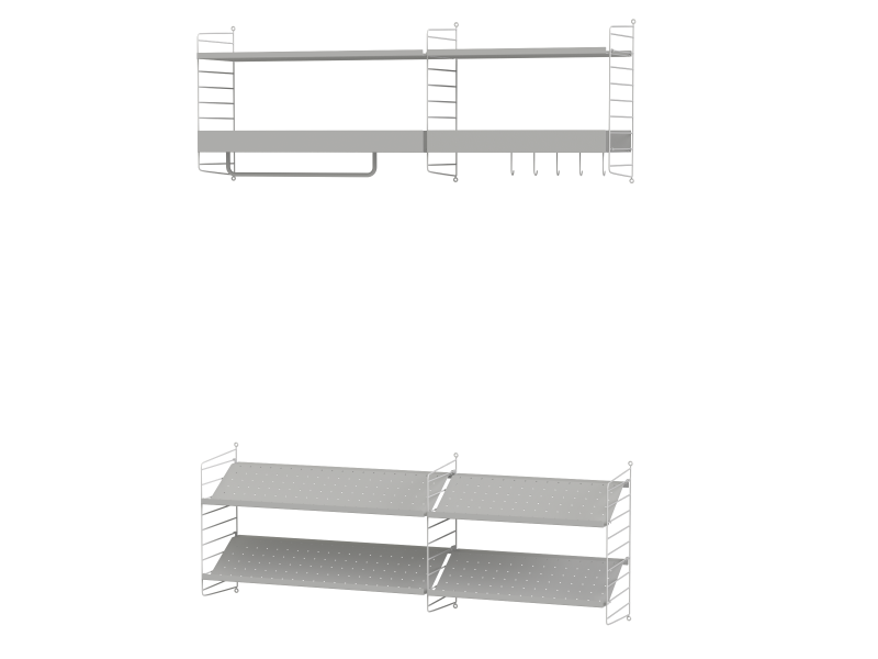 Pack Entrée Hallway H - String Furniture-Blanc-The Woods Gallery