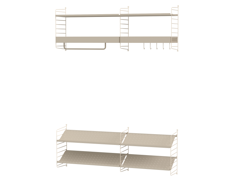 Pack Entrée Hallway H - String Furniture-Blanc-The Woods Gallery