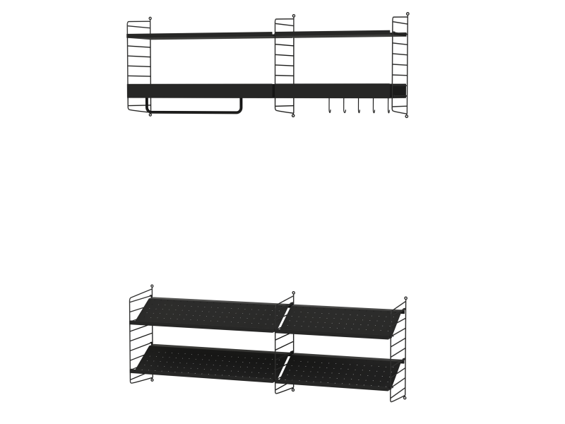 Pack Entrée Hallway H - String Furniture-Blanc-The Woods Gallery