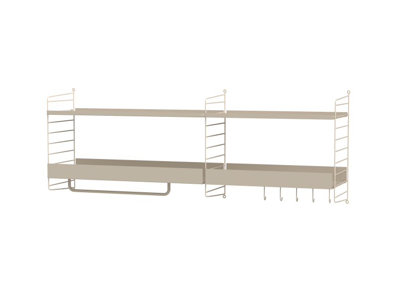 Pack Entrée Hallway J - String Furniture-Blanc-The Woods Gallery