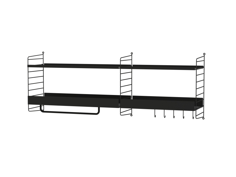 Pack Entrée Hallway J - String Furniture-Blanc-The Woods Gallery