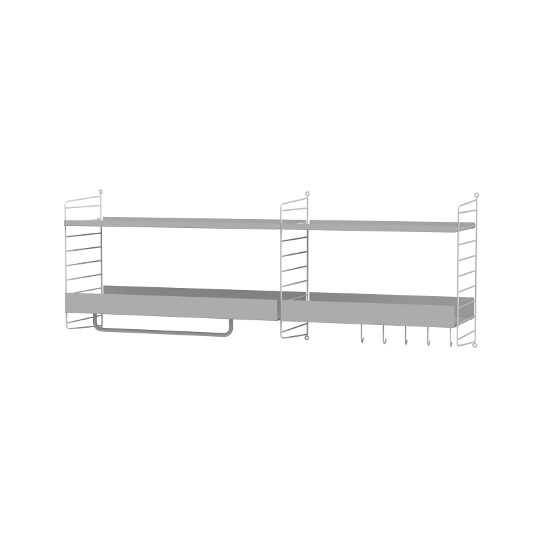 Pack Entrée Hallway J - String Furniture-Gris-The Woods Gallery