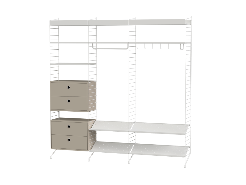 Pack Entrée Hallway P - String Furniture-Blanc-The Woods Gallery