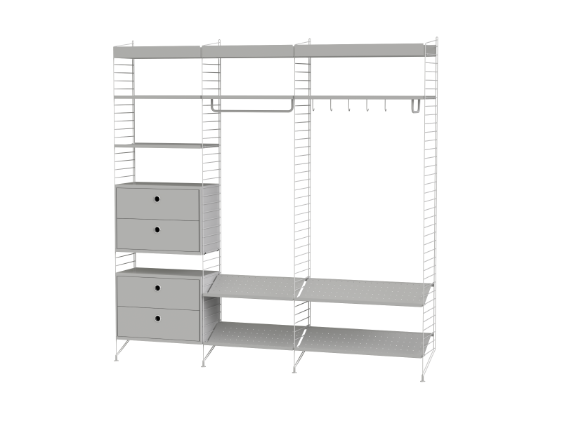 Pack Entrée Hallway P - String Furniture-Blanc-The Woods Gallery