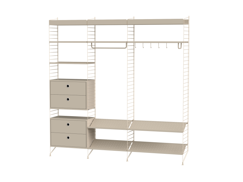 Pack Entrée Hallway P - String Furniture-Blanc-The Woods Gallery