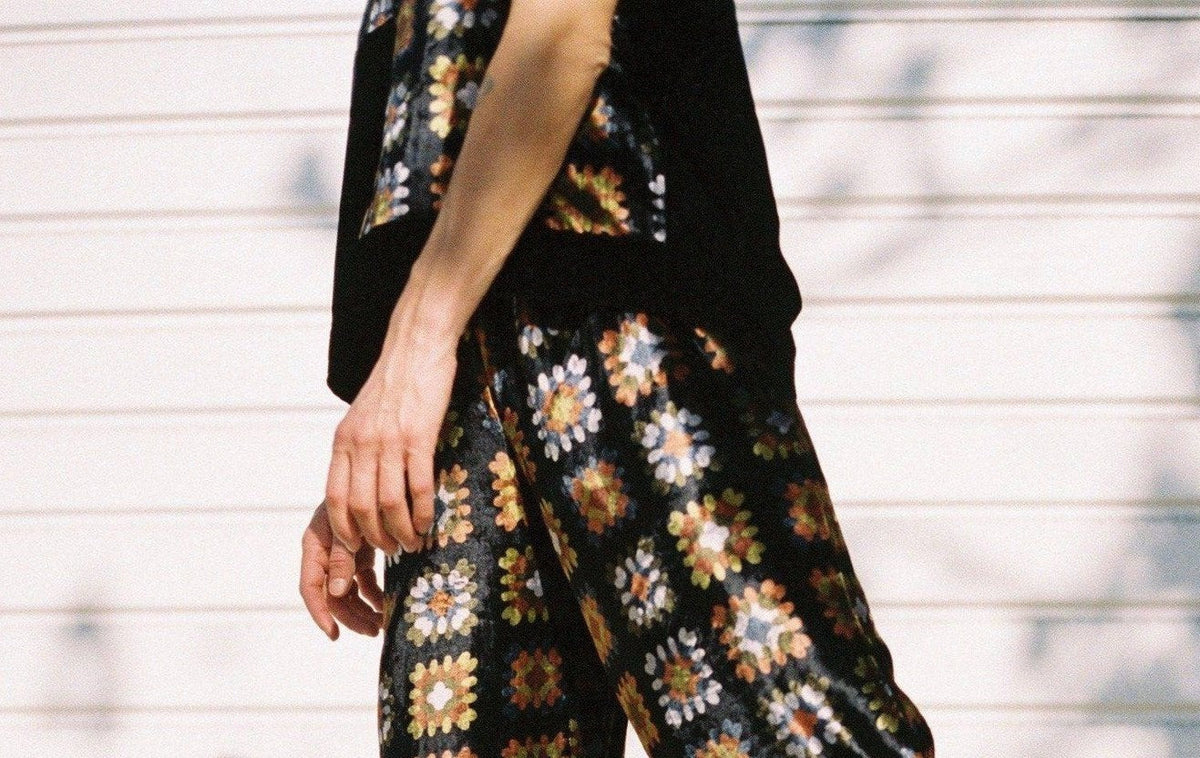 Pantalon en velours imprimé - The Woods-Medium-The Woods Gallery